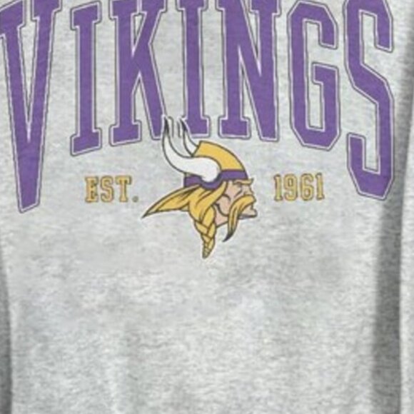 Vtg Minnesota Vikings Sweatshirt Retro NFL Minnesota Vikings Football Shirt - Picture 2 of 4